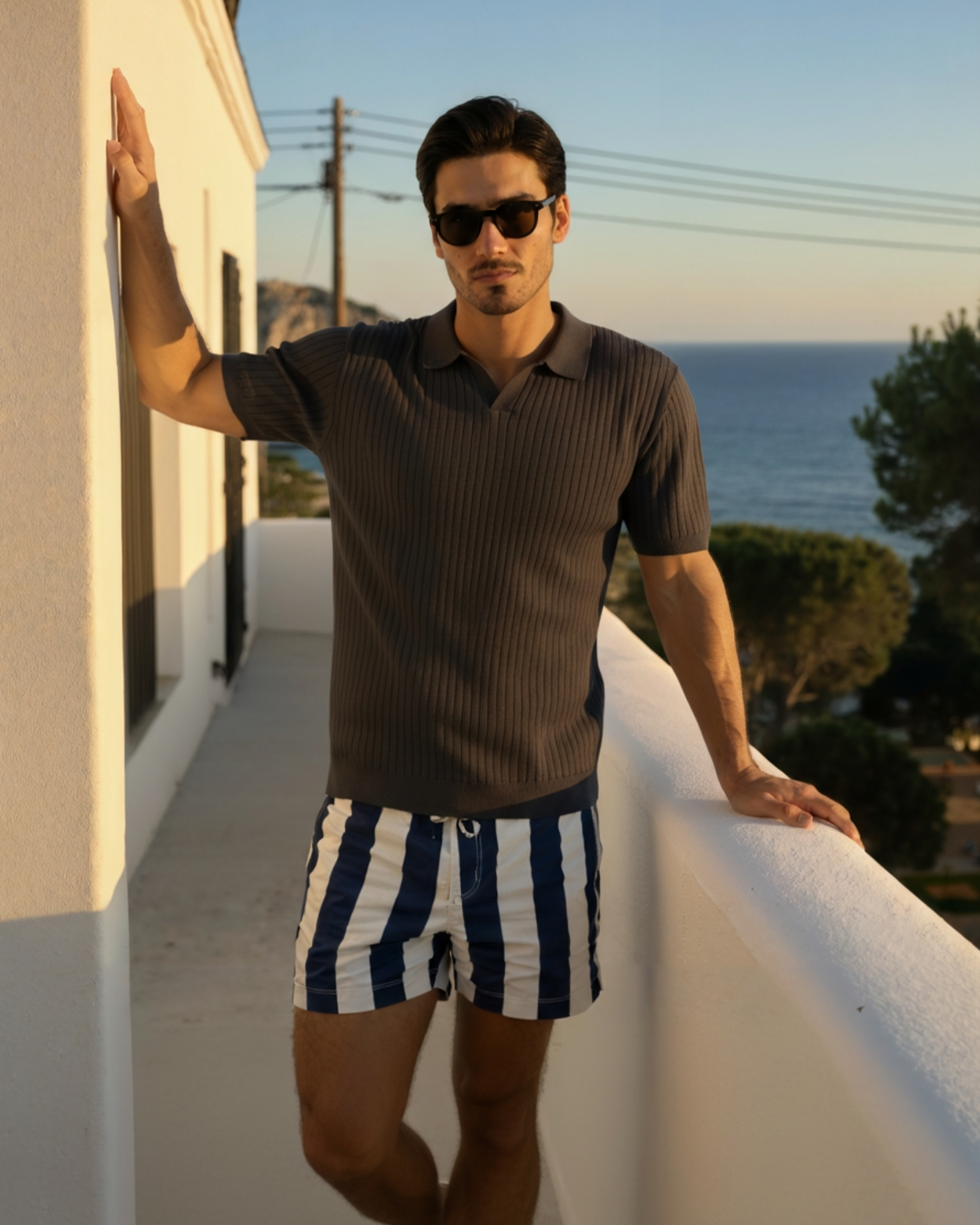 Polo de canalé premium